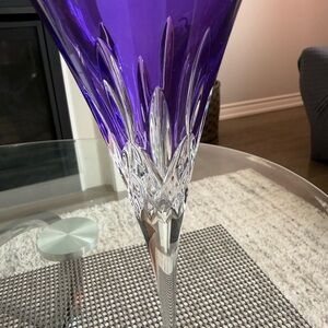 Waterford Crystal Purple Cut-Glass Vase
